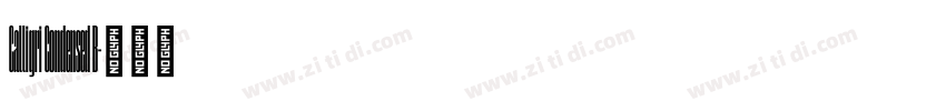 Calligri Condensed B字体转换